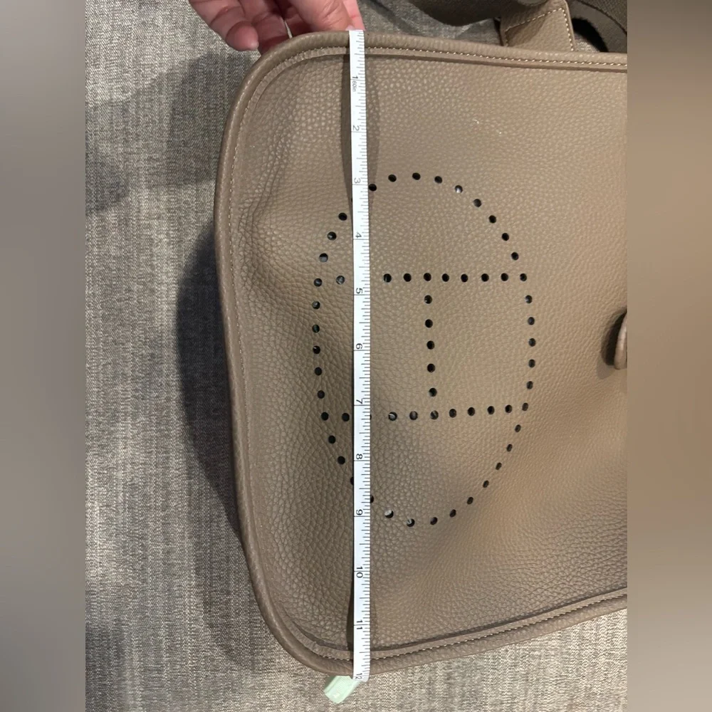 Khaki Leather Crossbody Bag